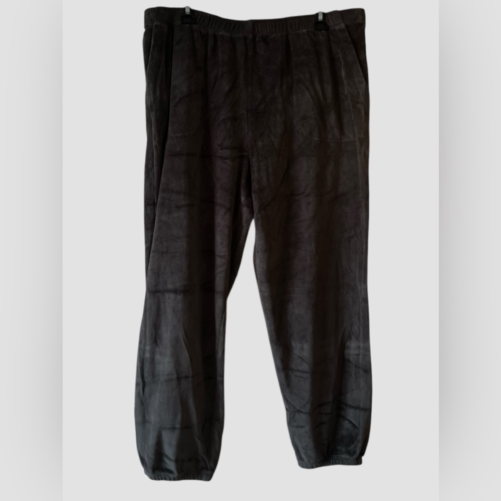 Aerie Womens Pants Charcoal Size XLarge Jogger Elastic Waist Velour Cotton Blend